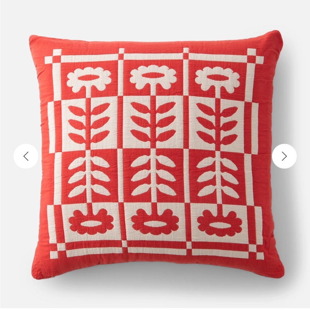 Schoolhouse Red and White Euro Sham